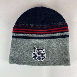Arizona Wildcats NCAA Navy Blue Gray Captivating Knit Beanie Cap